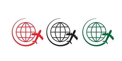 International Travel with three desain vector