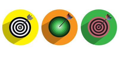 arrows and Target Icon on isolated Background vector