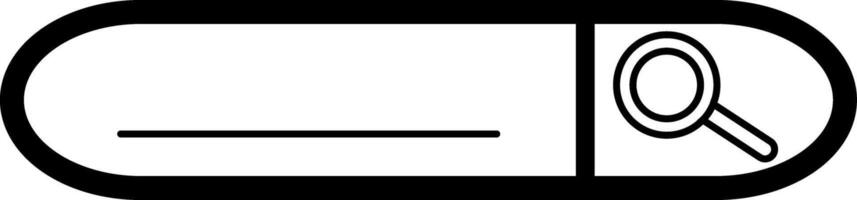 Minimalist icon of a web search bar vector
