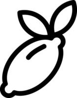 Flat minimalist icon of a lemon vector