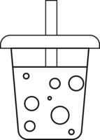 Icon of a glass to drink soda vector