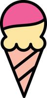 Simple icon of a delicious cone vector
