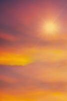 Colorful cloudy sky at sunset. Gradient color. Sky texture, abstract nature background concept for vivid nature fog banner image photo