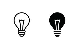 Lightbulb Icon Set. Bulb lamp icon, Lamp icons, Idea light bulb icon illustration vector