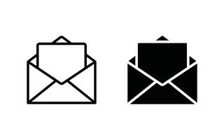 email icon set. envelope mail icon illustration vector
