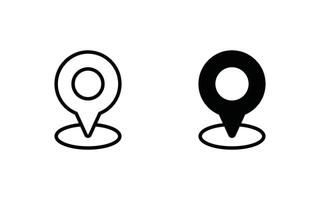 Map pin icon set, pin location icon illustration vector