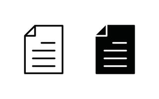 Document icon set illustration for website vector
