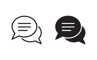 Chat Bubble Icon set. Chat, message, message, sms, chat, chatting, talk line icon illustration vector