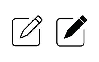 Edit icon set. Pencil icon, sign up icon illustration vector