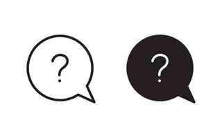 Question icon set for web, ui, and mobile apps vector