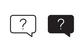Question icon set for web, ui, and mobile apps vector