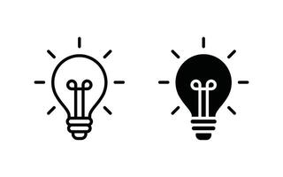 Lightbulb Icon Set. Bulb lamp icon, Lamp icons, Idea light bulb icon illustration vector