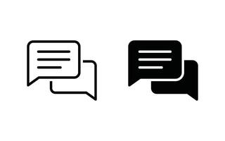 Chat Bubble Icon set. Chat, message, message, sms, chat, chatting, talk line icon illustration vector