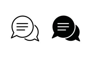 Chat Bubble Icon set. Chat, message, message, sms, chat, chatting, talk line icon illustration vector