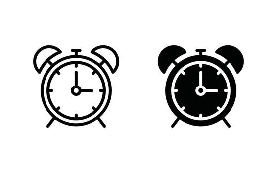 Time and Clock line icon set. Watch, Timer, Current time illustration vector