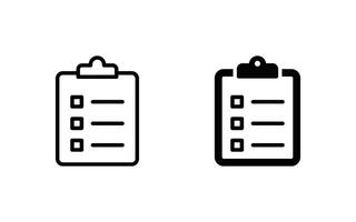 Clipboard icon set illustration vector