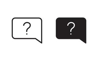 Question icon set for web, ui, and mobile apps vector