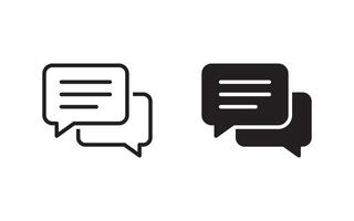 Chat Bubble Icon set. Chat, message, message, sms, chat, chatting, talk line icon illustration vector