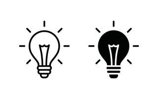 Lightbulb Icon Set. Bulb lamp icon, Lamp icons, Idea light bulb icon illustration vector