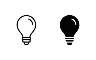 Lightbulb Icon Set. Bulb lamp icon, Lamp icons, Idea light bulb icon illustration vector