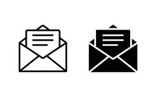 email icon set. envelope mail icon illustration vector
