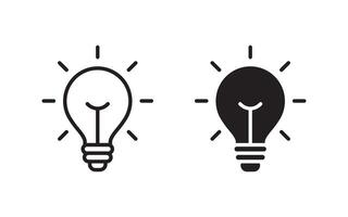 Lightbulb Icon Set. Bulb lamp icon, Lamp icons, Idea light bulb icon illustration vector