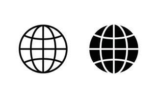 Globe icon, web icon illustration for web, ui, and mobile apps vector