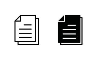 Document icon set illustration for website vector