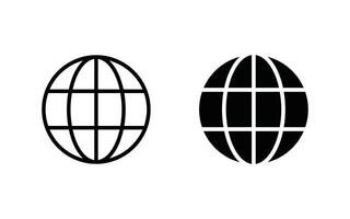Globe icon, web icon illustration for web, ui, and mobile apps vector
