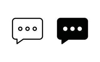 Chat Bubble Icon set. Chat, message, message, sms, chat, chatting, talk line icon illustration vector