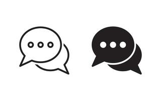 Chat Bubble Icon set. Chat, message, message, sms, chat, chatting, talk line icon illustration vector