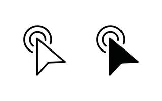 Cursors icons click set. Cursors icon click, Clicking cursor, pointing hand click icon illustration vector