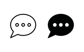 Chat Bubble Icon set. Chat, message, message, sms, chat, chatting, talk line icon illustration vector