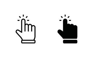 Hand click icon set. pointer icon vectors