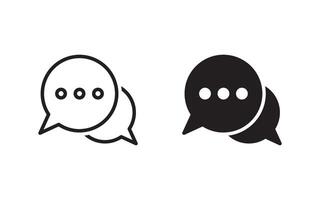 Chat Bubble Icon set. Chat, message, message, sms, chat, chatting, talk line icon illustration vector
