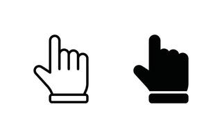 Hand click icon set. pointer icon vectors