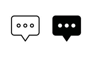 Chat Bubble Icon set. Chat, message, message, sms, chat, chatting, talk line icon illustration vector