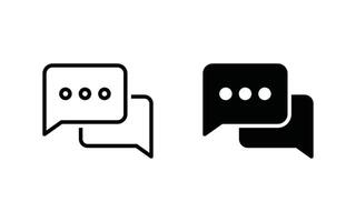 Chat Bubble Icon set. Chat, message, message, sms, chat, chatting, talk line icon illustration vector