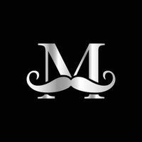 This luxurious and elegant initial M scissors logo is designed for barbershops and salons, retaining its beauty even when scaled down or used in black and white. vector