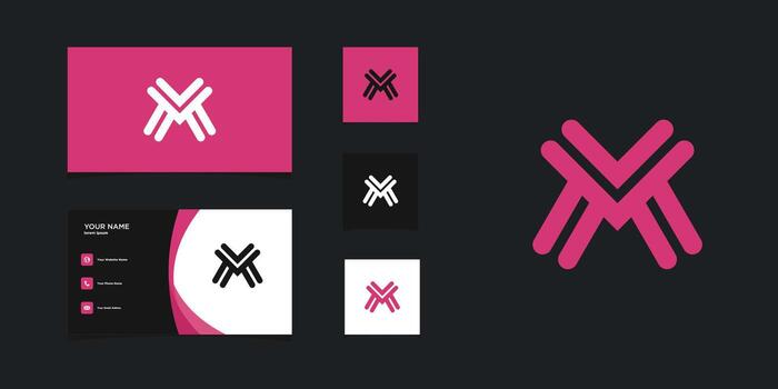 letra metro logo diseño con creativo concepto y negocio tarjeta. prima vector