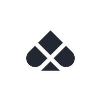 Creative modern ace logo design. Premium vector
