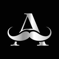 This luxurious and elegant initial A scissors logo is designed for barbershops and salons, retaining its beauty even when scaled down or used in black and white. vector