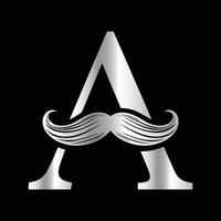 This luxurious and elegant initial A scissors logo is designed for barbershops and salons, retaining its beauty even when scaled down or used in black and white. vector