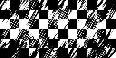 illustration of abstract racing background with checkerboard brush texture grunge halftone vector