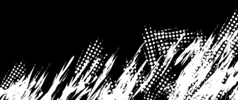 illustration of abstract black and white grunge texture background vector