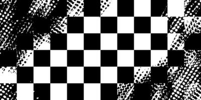 illustration of abstract racing background with checkerboard brush texture grunge halftone vector