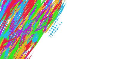 illustration of abstract background with colorful brush texture grunge halftone vector