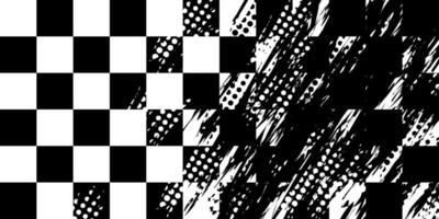 illustration of abstract racing background with checkerboard brush texture grunge halftone vector