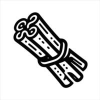 simple celan line art illustration of cinnamon vector