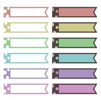 Set of sticky marks, organizer tags, planner stickers, paper sticky notes and more. vector
